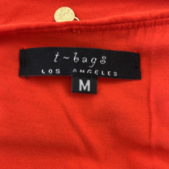 T-bags navy and orange color-block strapless maxi dress - Picture 9 of 9